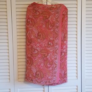 dana buchman silk wrap skirt size 2